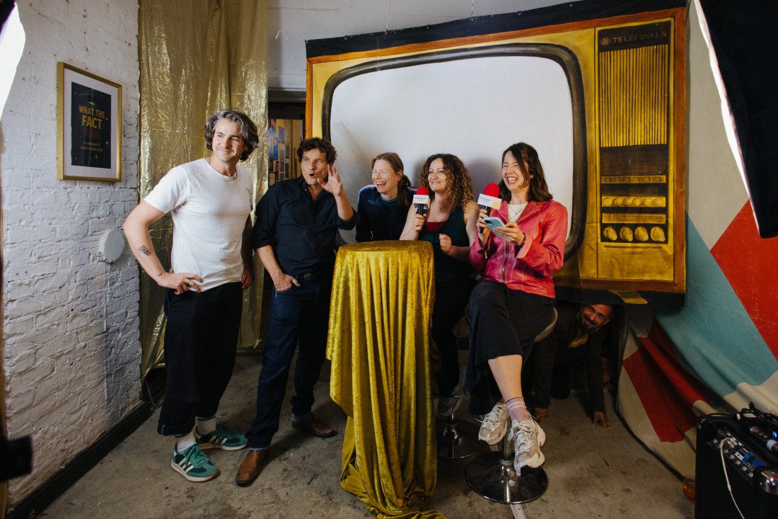 Interviewing the Reflektor TV crew.